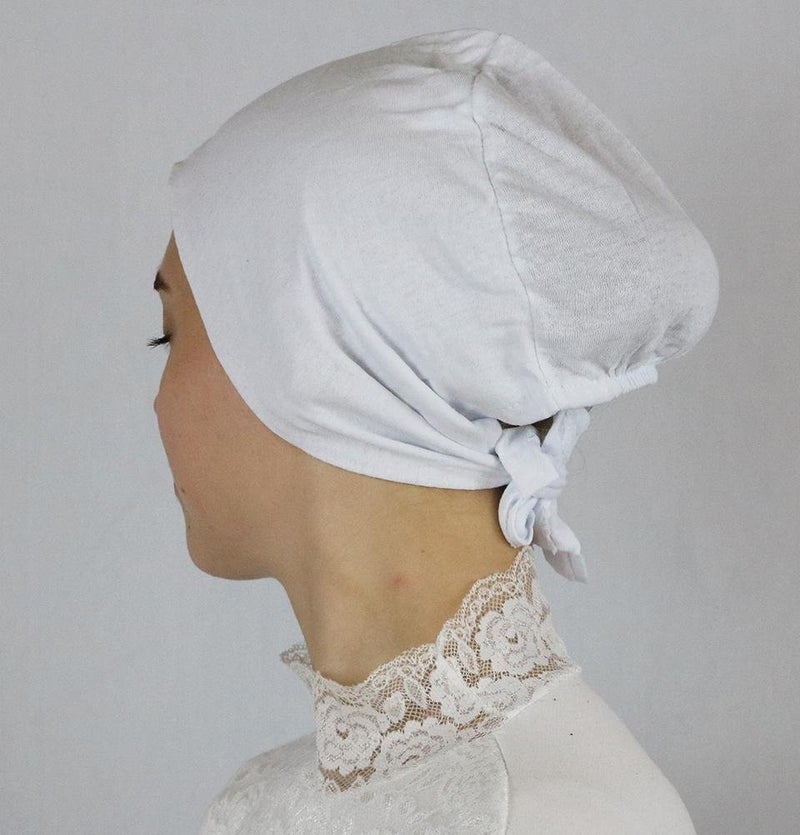 Modefa Non-Slip Cotton Hijab Underscarf Cap Bonnet (White) - Image 5